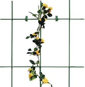 Mreža na popínavé rastliny kovová 45 x 150 cm zelená