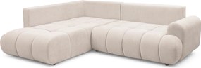 Rozkladacia rohová sedačka Lutario L ľavá - béžová hydrofóbna pletenina Venice 2026