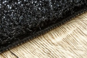 Kúpeľňový koberček SYNERGY glamour / lurex, čierny kruh