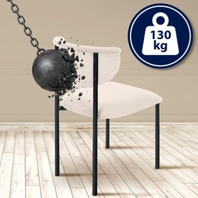 Stolička pre návštevy Gambell zamat - krémová