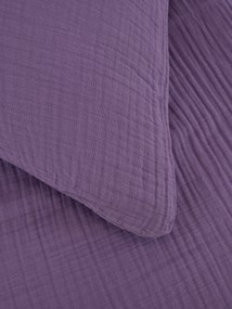 Mušelínová obliečka na vankúš 40 × 60 cm – Alexia levanduľová
