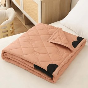 Letná prikrývka HEARTIX 140x200 cm, oranžová