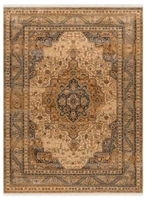 Koberec KESHAN Ornament, strapce 8995/53565 béžový / modrý