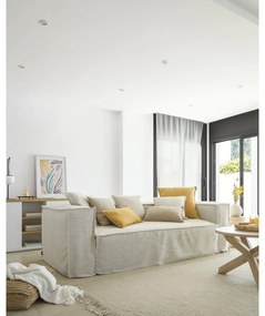 Obliečka na vankúš s prímesou ľanu 45x45 cm Blok – Kave Home