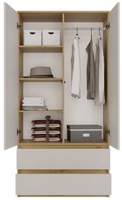 Šatní skříň Malwa SS-90 cm dub artisan/kašmír