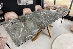 Jedálenský stôl Elegancia Keramika sivý 180-220-260 cm Mramor