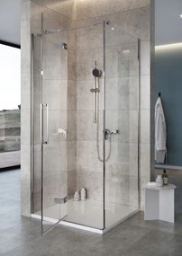 Cersanit Crea, krídlové dvere do otvoru 120X200 cm (ľavé), 8mm číre sklo, chrómový profil, S159-003