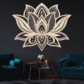 SENTOP | Drevený obraz lotosový kvet – elegantná mandala svetla | SENTOP PR0466