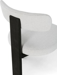 Čierne/svetlosivé čalúnené jedálenské stoličky v súprave 2 ks Nadia – MOME