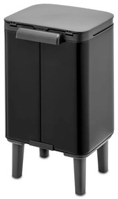 Matne čierny oceľový odpadkový kôš 4 l Bo Hi – Brabantia