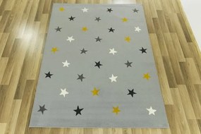 Detský koberec Kids 533752/89945 Hviezdy sivý