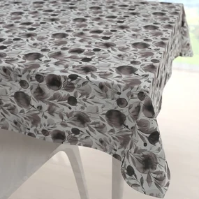 Biante Dekoračný štvorcový obrus Rongo RGP-504 Hnedé popínavé lístky na bielom 90x90 cm