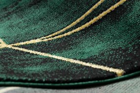 Koberec EMERALD exkluzívny 1022 glamour, styl geometrický, marmur  fľaškovo zelený / zlatý