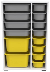Organizér na hračky Dremonka 7 (biela + sivá + žltá). Akcia -18%. Vlastná spoľahlivá doprava až k Vám domov. 1124308