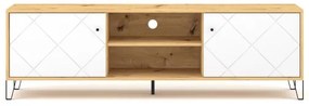 Televízny stolík SULA dub artisan/biela