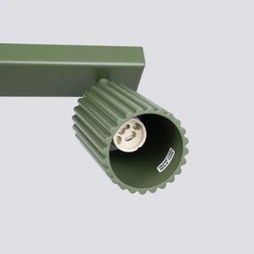 Sollux SL.1619 - Bodové svietidlo KARBON 3xGU10/10W/230V zelená