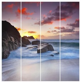MANUFACTURER -  Súprava posuvnej záclony - Pri mori v Cornwallu- 4 panely