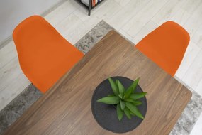 Set dvoch jedálenských stoličiek OSAKA oranžové (čierne nohy) 2ks