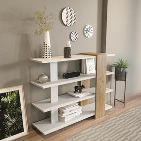 Knižnica Nur White and Walnut