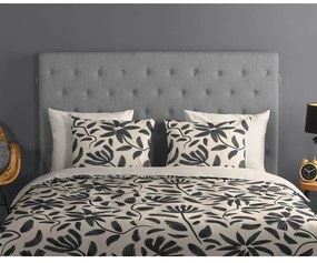 Čierne/béžové bavlnené obliečky na jednolôžko/predĺžené 140x220 cm Emilia – Good Morning