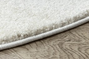 Okrúhly koberec SOFTY Jednotný, Jednobarevný, krémová Veľkosť: kruh 200 cm