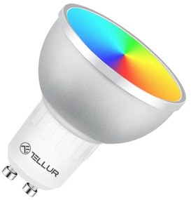 Tellur WiFi Smart LED RGB žiarovka GU10, 5 W, čirá, teplá biela