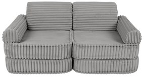 MeowBaby® Churros detská pohovka Plus, Moon Dust Grey