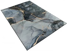 Koberec CRYSTAL PRINT sivý / čierny
