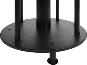 Ohnisko s grilovacou platňou HWC-K95, oceľ / nerez / smalt Ø56cm - čierna