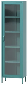 Vitrína  LUIGI, 500 x 1800 x 350 mm, Modern: morská modrá