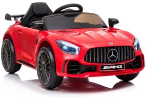 LEANTOYS ELEKTRICKÉ AUTÍČKO MERCEDES GT R - NELAKOVANÉ - ČERVENÉ - 2021  MOTOR 2X45W BATÉRIA 1 x 12V4,5Ah