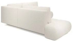 Rozkladacia rohová čalúnená sedacia súprava ALMADA do tvaru L, pravé prevedenie, béžová, s úložným priestorom