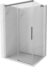 Mexen Rox, L posuvný sprchový kút 100 x 90 cm, 8mm číre sklo, grafitový profil, 8C2L-100-090-95-00