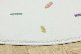 Koberec LIMA M039A krémový / modrý kruh