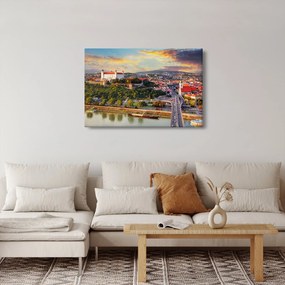 Obraz - Panorama Bratislavy, Slovensko (90x60 cm)