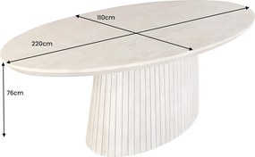 Oválny jedálenský stôl Movement 220 cm sivé mango