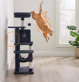 Škrabadlo pro kočky Piti 112 cm šedé