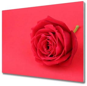 Sklenená doska na krájanie Červená ruža 60x52 cm