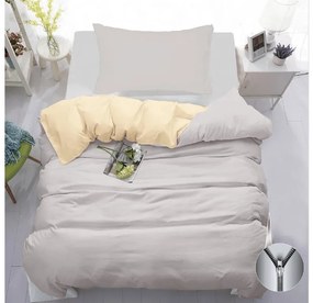 Bavlnené obliečky MONOCHROMATIC krémovo-sivé Rozmer obliečky: 70 x 90 cm | 140 x 200 cm