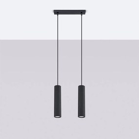 Čierne závesné svietidlo Gleam – Sollux