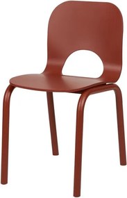 Červená jedálenská stolička Atto – noo.ma