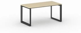 Kancelársky stôl PRIMO INSPIRE, čierna podnož, 1600 x 800 mm, breza