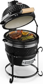 Klarstein Princesize, kamado gril, keramický, 11", údenie, BBQ, pomalé varenie, čierny