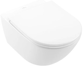 Villeroy & Boch Universo - Závesné WC so sedátkom s poklopom SoftClose, TwistFlush, alpská biela 4670T901