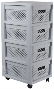 Curver Šuplíky INFINITY 4x11L dierované šedej