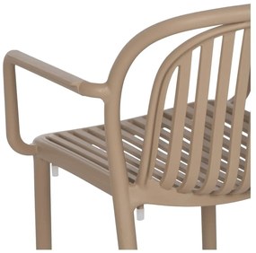 Béžová plastová jedálenská stolička Alia – Ixia