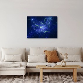 Obraz - modrá abstrakcia (70x50 cm)
