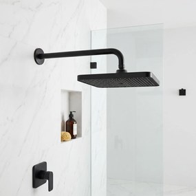 Rea Rea, obdĺžniková dažďová sprcha 380x210 mm, JS-032, čierna matná, REA-P0393