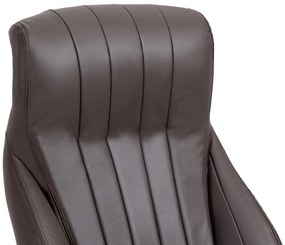 Design-Shop Kancelárska stolička Wigan - koža - Hnedá