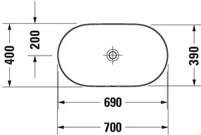 Duravit Luv - Umývadlová misa 700x400 mm, biela 0379700000